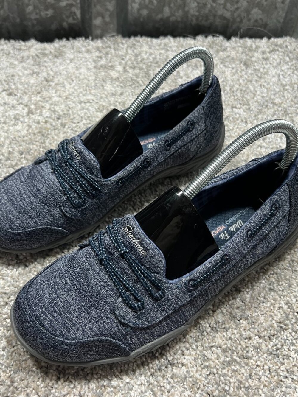 New Women's Skechers Wide Fit Air Cooled Memory Foam Slip On Shoes 7.5